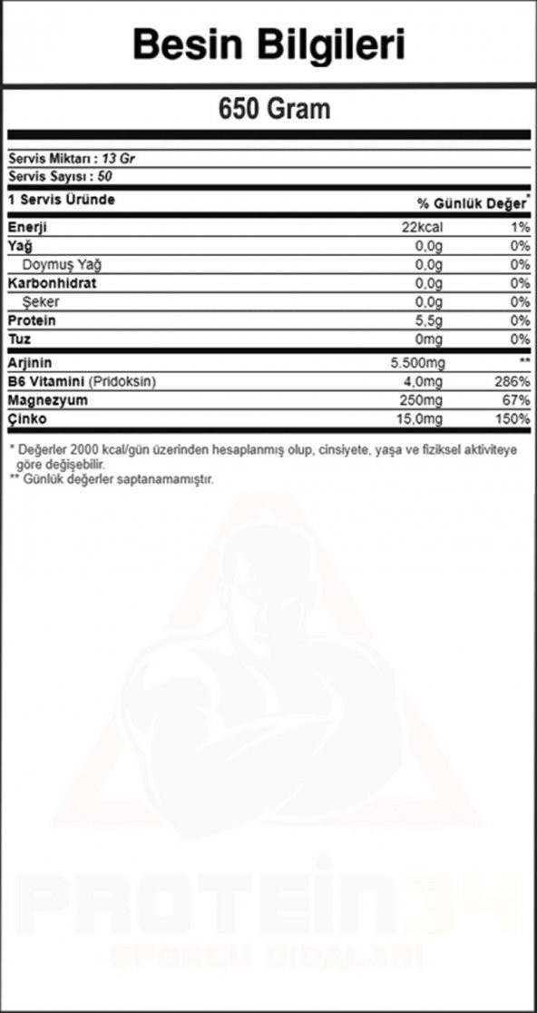 Hardline Nutrition Arginine Fusion 650 Gr Portakal Arjinin Powder - 2