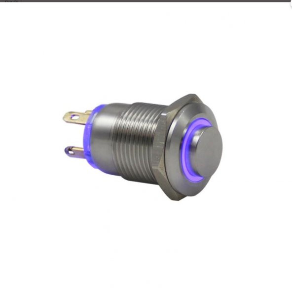 12 mm Metal LED li Buton Yaylı