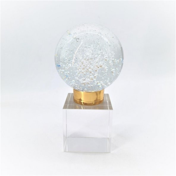 Crearthome Dekoratif Aksesuar Orta Boy Kristal Küre Gold FA59A - 2