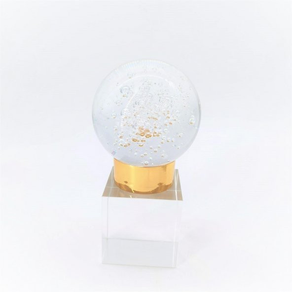 Crearthome Dekoratif Aksesuar Orta Boy Kristal Küre Gold FA59A - 3