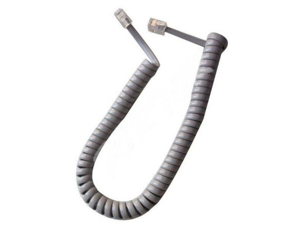 S-Lınk Telefon Ahize Spıral Gri Kordon Kablosu
