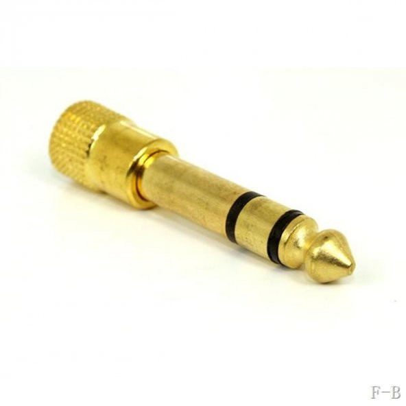 6.3 mm Erkek- 3.5 mm Dişi Stereo Çevirici Gold