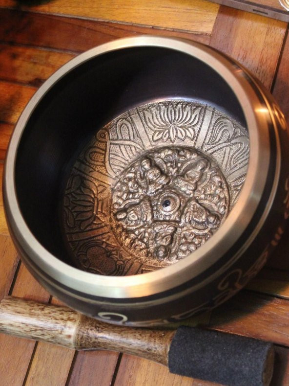 Meditasyon Çanı Yoga Çanı Tibet Çanağı Singing Bowl 9 Cm - 2
