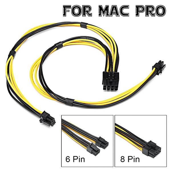 Apple Mac Ekran Kartı Power Kablosu 8 Pin to 2x6 Pin