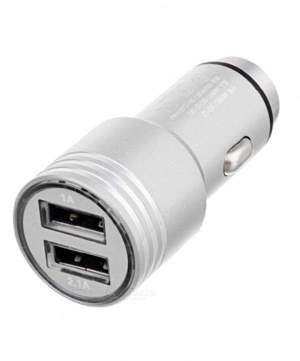 Çift USB Araç Şarj Cihazı Metal Yüksek Kalite - 2