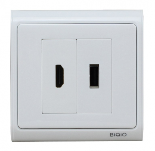 Hdmi+Usb Duvar Prizi ürün görseli