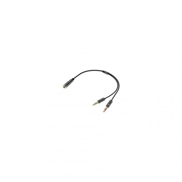 Kulaklık Mikrofon Ayırıcı Y Kablo 3.5 mm Dişi To 2 x 3.5 mm Erkek