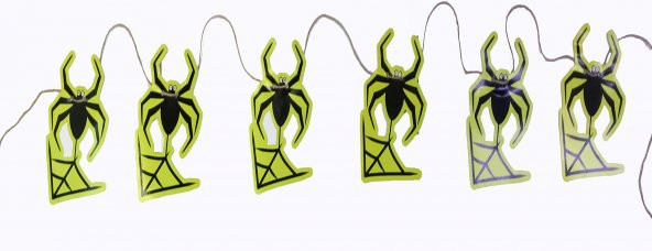 Parti Örümcek Şekilli Asmalı Halloween Flama Banner Afiş 2 Metre - 2
