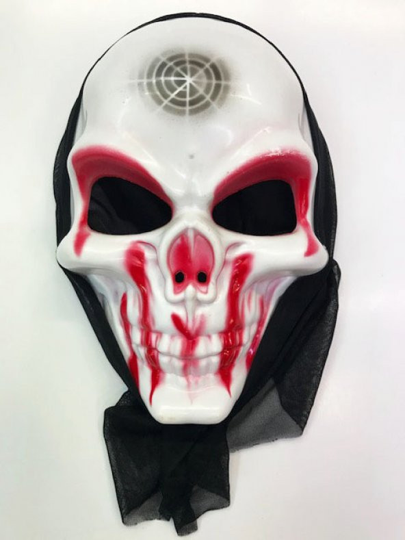 Parti Aksesuar Kanlı Surat Örümcek Ağ Şeritli Korku Maskesi
