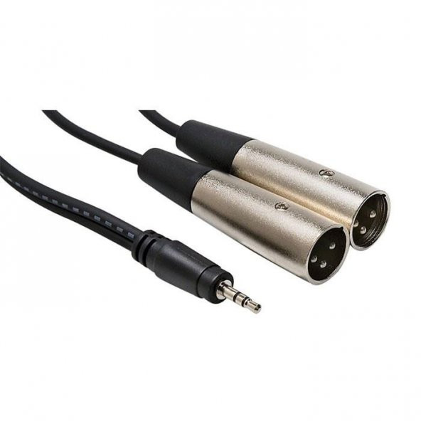 3.5 mm Stereo Erkek- 2 Xlr Erkek Kablo 3 metre ürün görseli