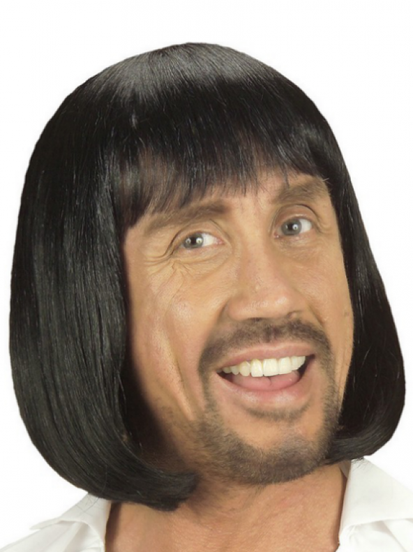 Parti Aksesuar Siyah Renk Erkekler İçin Kısa Ortaçağ Peruğu ürün görseli