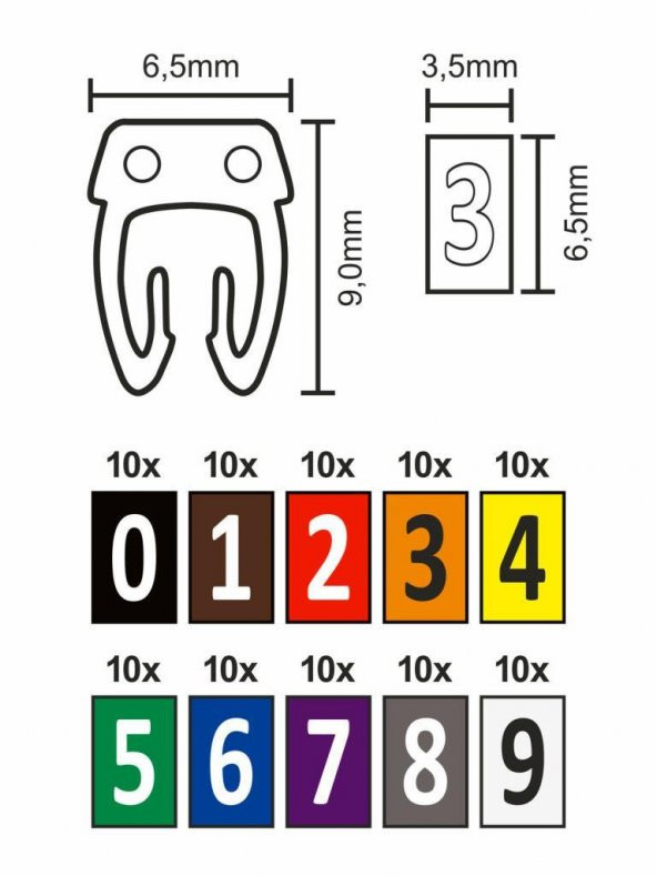 Kablo Numaratörü(100 adet) - 6