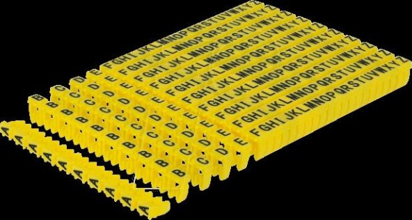 Kablo Etiketi A-Z(500 adet) - Resim 2