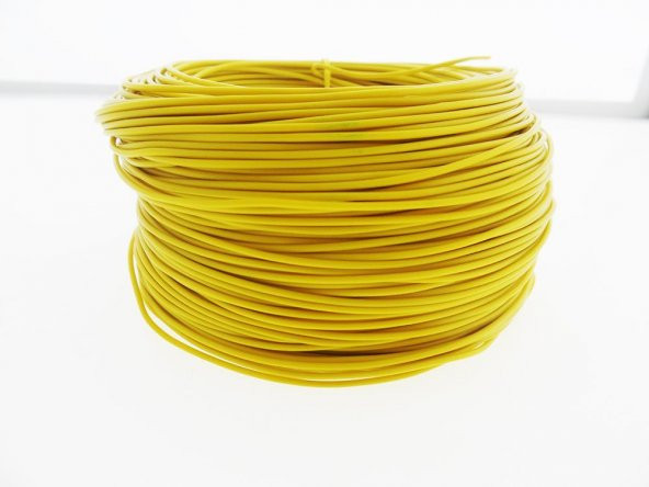 Yumuşak Silikon Nyaf Kablo 1.5mm  SARI 1 mt
