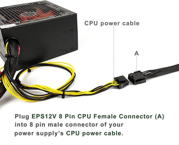 8 pin to 8+4 pin Cpu Kablo Çevirici - 2