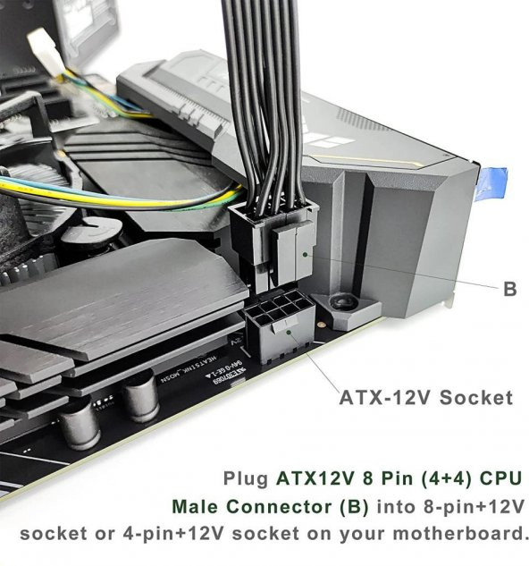 8 pin to 8+4 pin Cpu Kablo Çevirici - 4