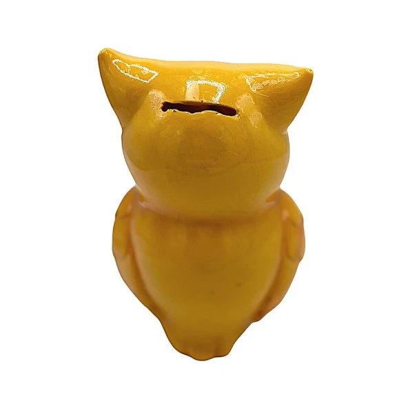 Polyester Kumbara Baykuş Sarı - Resim 2