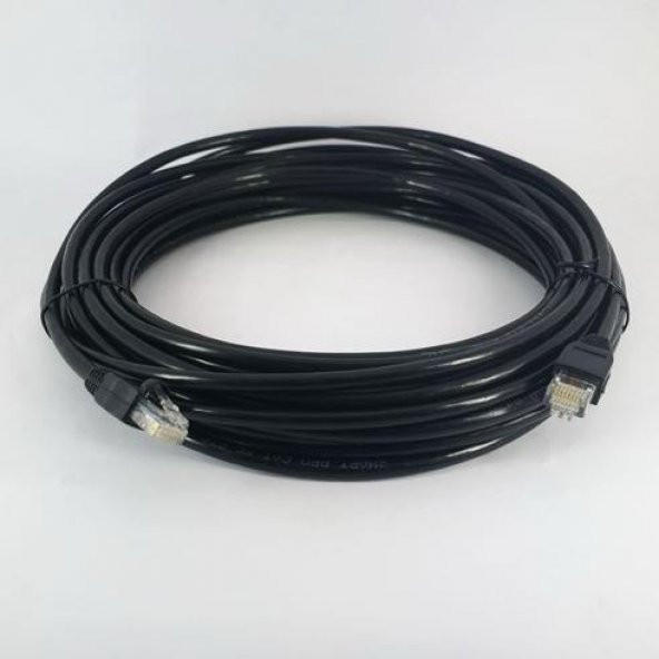 Cat6 Utp Siyah Patch Kablo 40 metre 23 awg