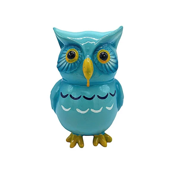 Polyester Kumbara Baykuş Turkuaz ürün görseli