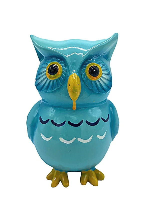 Polyester Kumbara Baykuş Turkuaz - Resim 3