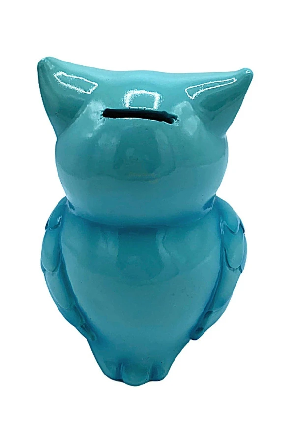 Polyester Kumbara Baykuş Turkuaz - Resim 4