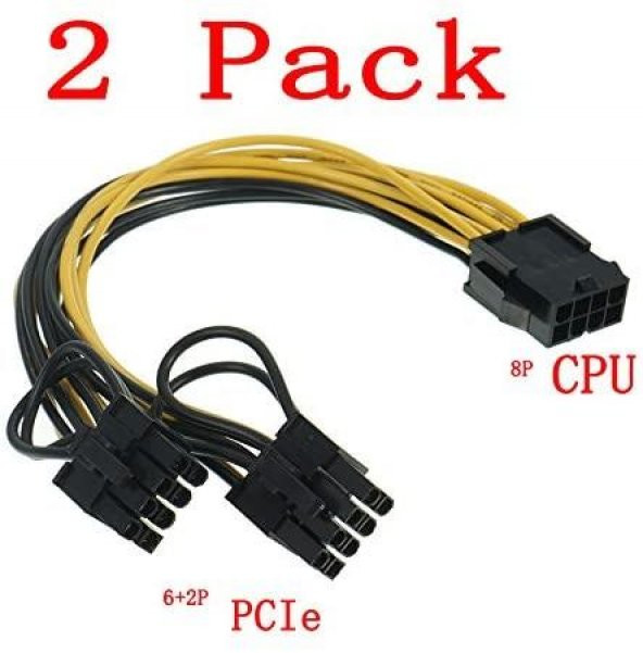 8 pin cpu - 2x8 pin Pcı-e Çevirici Kablo - Resim 2