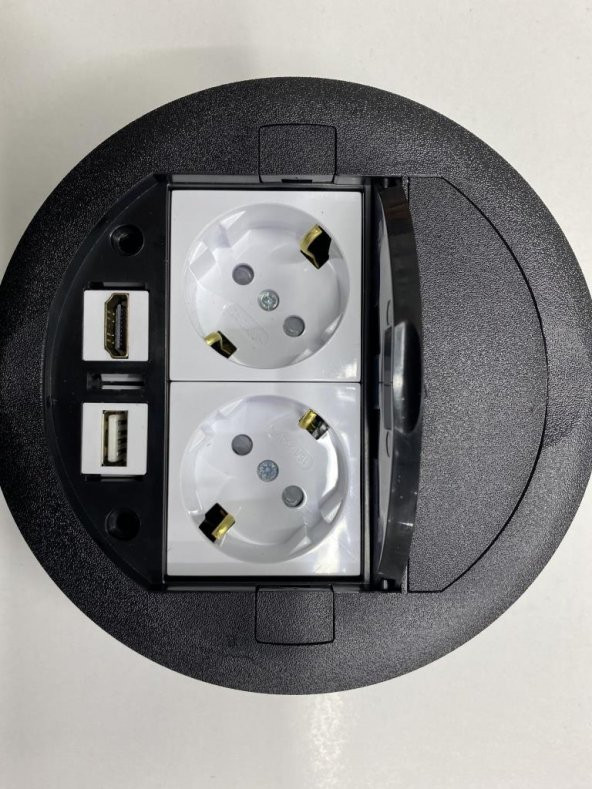 Masa Üstü Priz Siyah+ 2 Ad. Priz+1 Ad. Hdmı+1 Ad. USB Geçiş - 3