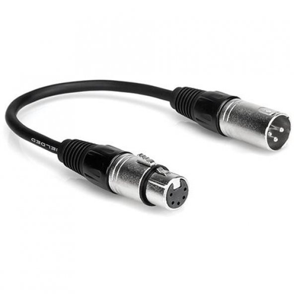 5-Pin XLR Dişi to 3-Pin XLR Erkek DMX Adaptör Kablo 1 Metre