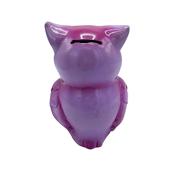 Polyester Kumbara Baykuş Lila - Resim 2