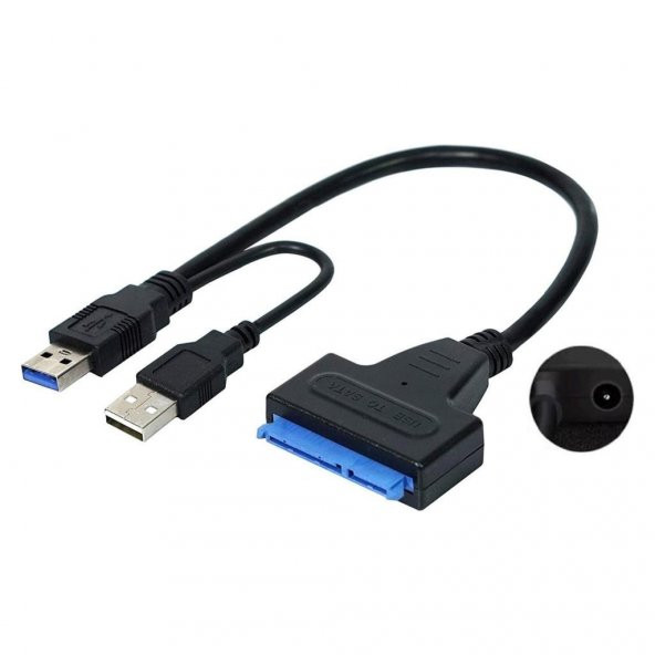 Usb 3.0 to 2.5-3.5 inç Sata Çevirici + 12 volt Adaptör