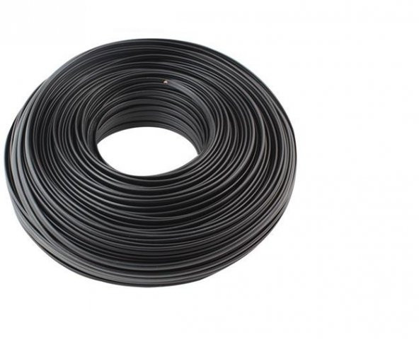 Siyah 4 lü Yassı Telefon Kablosu Siyah 100 Metre - Resim 2