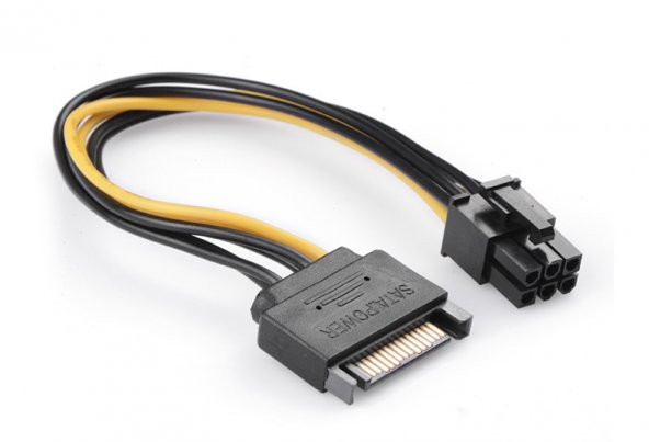 6 Pin Ekran Kartı Sata Power Kablosu