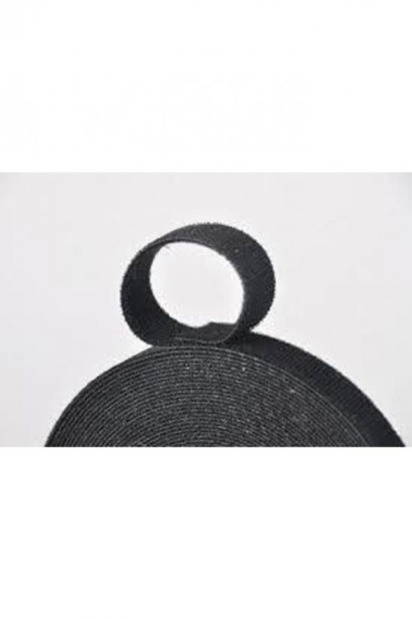Kablo Düzenleyici Cırt Cırtlı Bant, 1 metre, 15mm x 2.6mm, siyah renk - 2