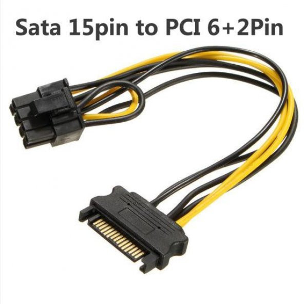 8 Pin Pcı-e Sata Power Kablosu