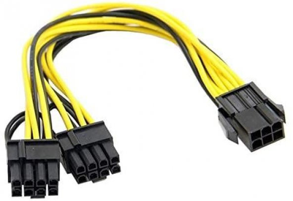 6 pin to 2x8 pin Ekran Kartı Power  Çevirici