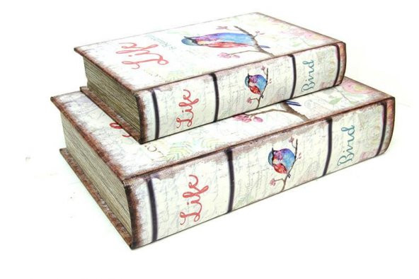 Kutu Kitap Life 2li Set Dekoratif Hediyelik