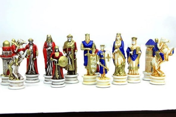 Satranç Taşı Polyester Ortaboy Selçuklu Haçlı Dekoratif Hediyelik - 3