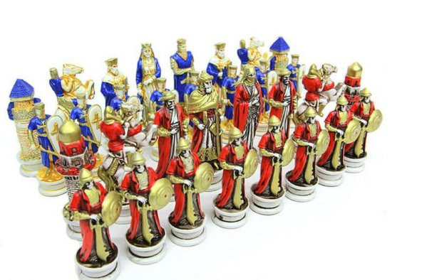 Satranç Taşı Polyester Ortaboy Selçuklu Haçlı Dekoratif Hediyelik - 5