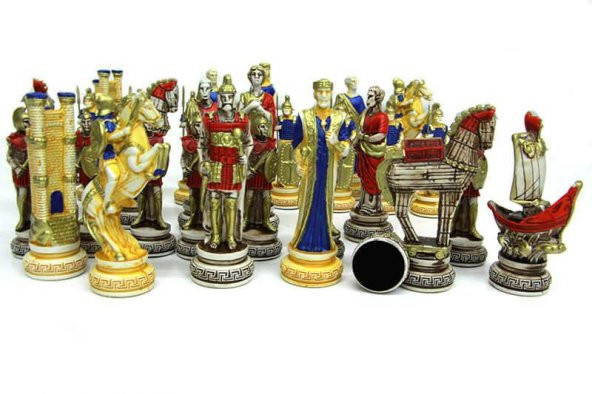 Satranç Taşı Polyester Ortaboy Truva Dekoratif Hediyelik - Resim 4