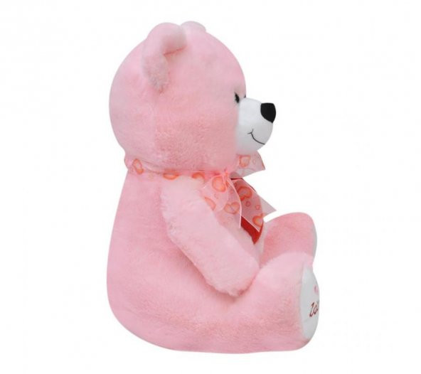 Tıkıl Ayı 57 cm Pembe Kalpli Pelüş Ayı Sevgiliye Hediye - 3