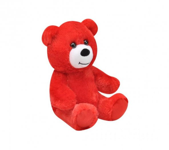 Ayı 15 cm Kırmızı Pelüş Ayı Çocuk Oyuncak - 2