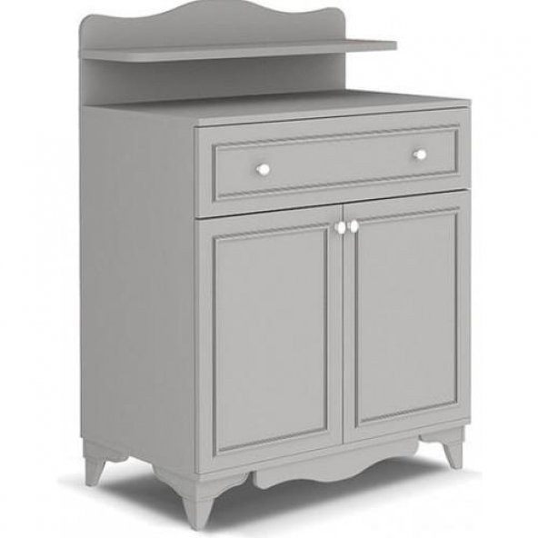 Babyhope Victory 873-80 Bebek Odası Şifonyer Gri Bebek Dolabı - 3