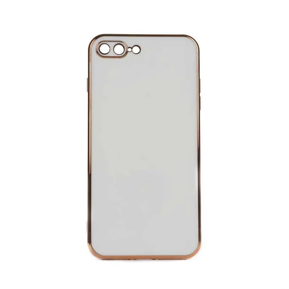 Gpack Apple iPhone 7 Plus Kılıf Bark Parlak Silikon Renkli Kenarları Rose - 9