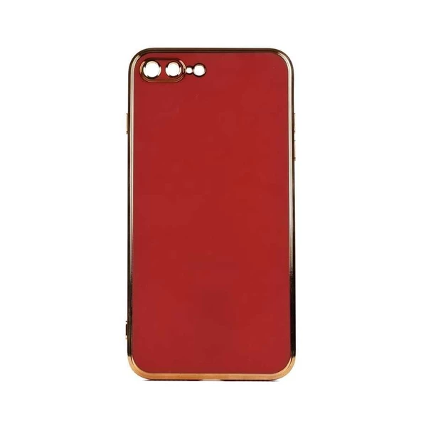 Gpack Apple iPhone 7 Plus Kılıf Bark Parlak Silikon Renkli Kenarları Rose - 8