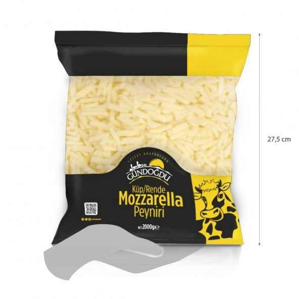 Gündoğdu Mozzarella Peyniri KüpŞerit 2000gr 2li Toplam 4 KG Ekonomik Paket - 10