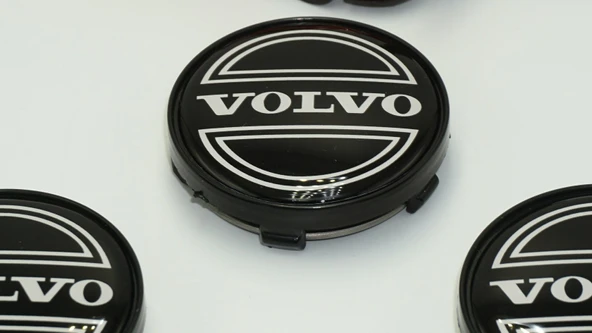 Volvo Jant Göbeği Kapak Seti 60mm Siyah Renk - Resim 3
