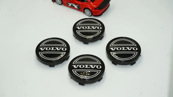 Volvo Jant Göbeği Kapak Seti 60mm Siyah Renk - Resim 2