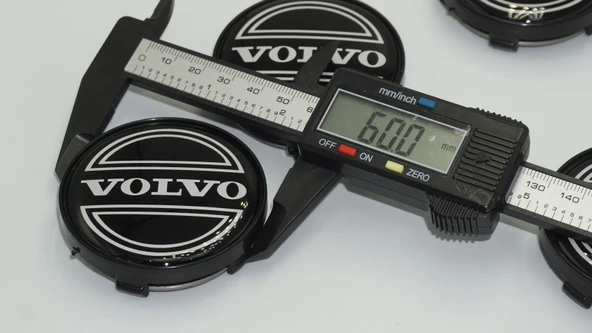 Volvo Jant Göbeği Kapak Seti 60mm Siyah Renk - Resim 5