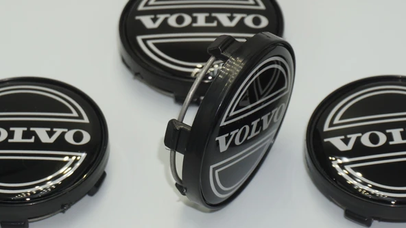 Volvo Jant Göbeği Kapak Seti 60mm Siyah Renk - Resim 4