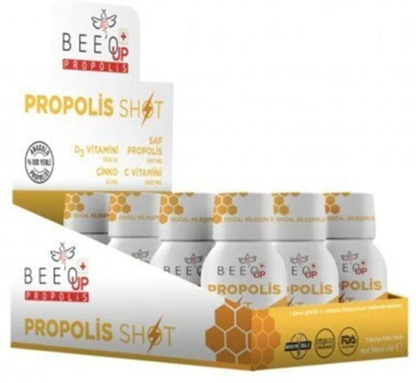 BeeO Up Propolis Çinko D3+C Vitamini Shot-12 Adet